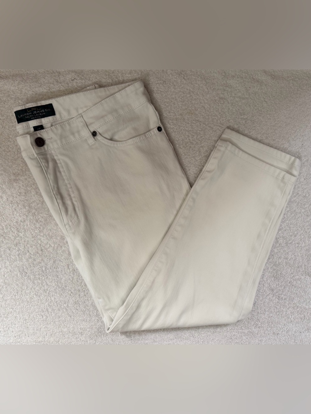 Ralph Lauren Petite Lauren Jeans Co. Straight Leg Crop Mid-Rise Stretch Designer